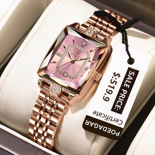 Women’s Rectangular Quartz Watch – Rexyle Elara Edition