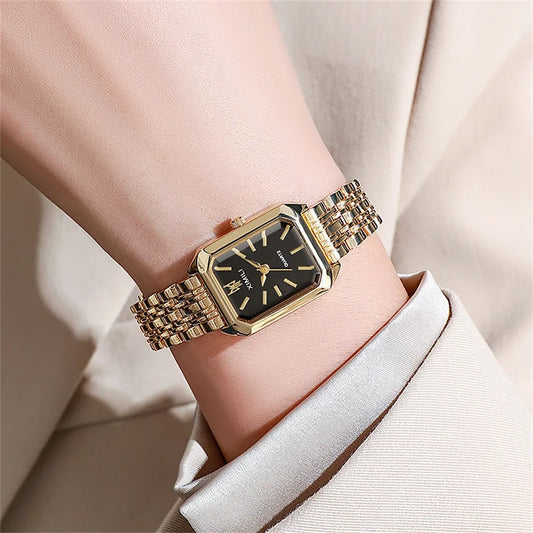 Women’s Gold Square Quartz Watch – Rexyle Ardent Edition